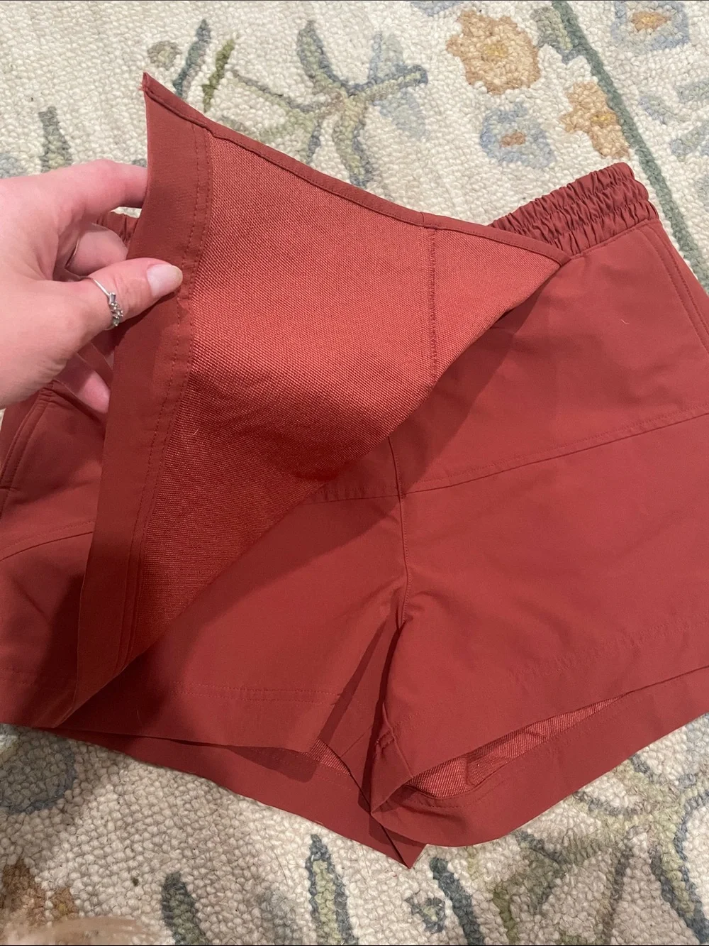 Old Navy Rust Red Athletic Skort with Drawcord Waist